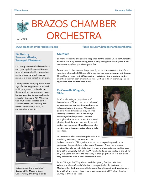BCO Winter 2026 Newsletter